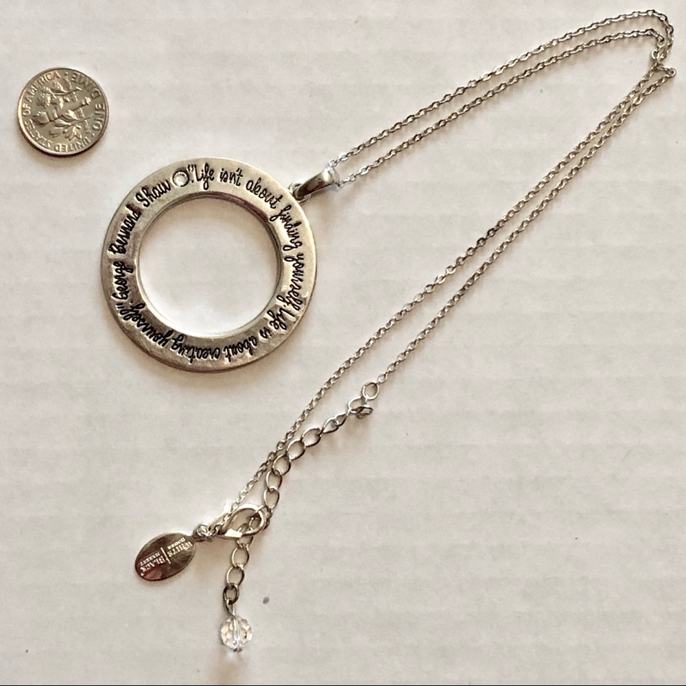 White House Black Market Silver Tone Necklace